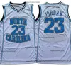 Uomini NCAA North Carolina Tar Heels 23 Michael Jersey UNC College Basketball Maglie volante Black Bianco