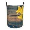 Tvättpåsar Gladiolus Flower Print Cirkulär korg med handtag Portabel vattentät förvaring hink sovrum klädlåda medium