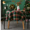 Panno da tavolo tovaglia di Natale in stile britannico con classica decorazione di tavoli da tavolo per pattern reticolari scozzesi per rotonda/rettangolare