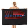 Towel American Flag Curling Stone Funny Winter Sports 80x130cm Bath Brightly Printed Suitable For School Souvenir Gift
