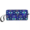 Förvaringspåsar reser Evil Eye Toatetry Bag Portable Medelhavskultur Kosmetisk Makeup Organiser för kvinnor Beauty Dopp Kit Case