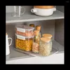 Keukenopslagruil Rek Huishouden Roterend transparant vierkant kan de koelkast draaien