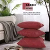 Kudde inyahome -paket med 2 linne dekorativt kast täcker klassiska fyrkantiga bondgårdar fasta färgbilsfall cuscini divano