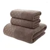 Towel Inyahome 3pcs Bathroom Towels Set Cotton Bath Terry For Adults Face Hand Washcloths Travel Beach Sports Gym Swim