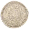 Plates Carpas De Camping Desktop Fruit Tray Glamping Reusable Woven Plate Seagrass Basket Seaweed Yent