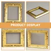 Frames 2 Pcs House Model Supplies Plastic Miniature Toy Gold Picture Adorable Furniture Abs Landscaping Decor Child