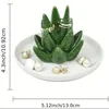 Crochets Ceramic Cactus Bijoux Organisateur Organisateur Bile Blancs Decoratives Boucles d'oreilles Porte-traits Display Rack Birthday Wedding Gift