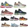 News 9060 9060s Running Shoes Sneakers Triple White Beige Rise Pink Moonrock Magnet Warped Multi Color 2024 Men Women Run Trainer Basket Size 5.5 - 12