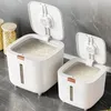 Bottiglie di stoccaggio Insetto Imidità Rice Box House Hamome Pressated Bucket Kitchen with Costa