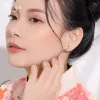 Orecchini Thaya 100% S925 Sterling Sterling Sgangano orecchino Purple penzola di alta qualità per le donne Earring Cinese Serie Fine gioielli