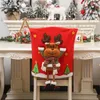 Couvre-chaise 2024 Christmas Santa pour la table de table Home Dinner Drop couvercle