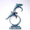 Figurines décoratifs couple Dolphin Miniature Resin Lovers Figurine Marine Home Decor Ornement Ornement Gift Wedding Valentine's Day Souvenir