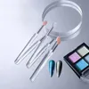 Nagel arts siliconen applicator sticks herbruikbaar chroom glitter aanbrengen manicure tool nieuw gemakkelijk daub pigment siliconen nagelborstel
