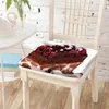 Pillow Colorful Cake Printing Chair Memory Foam Seat S Washable Coat Comfort Chairs Pad For Dining Room Wheelchair Decor