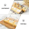 Take Out Containers 10 Pcs Cupcake Box Portable Dessert Rectangular Paper Clear Plastic With Handle