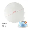 Baking Moulds 5Pcs Reusable Round Mousse Cake Boards Plastic Base Cupcake Dessert Tray For Home Wedding Birthday Party