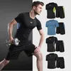 Erkek termal iç çamaşırı erkek spor seti fitness gömlek koşu antrenman pantolon