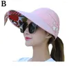Cappelli larghi Brim Summer Women Women Folleble Sun Hat Protection traspirante in spiaggia anti-uv Sports casual regolabile outdoor U5J1