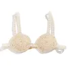 Seksowna imitacjaPearl Top Katar Bra Bielizna Kobiet Kobiety Summer Bikini Elegancki festiwal nocny klub biżuterii Y2K Akcesoria 240320