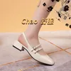 Women Sandals Summer Shoes Woman Flats Double Buckle Mary Janes Patent Leather Dress Back Strap Zapatos Mujer 2023 240322
