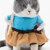 Cat Costumes Halloween Clothes Samurai Funny Upright Costume Fancy Dress Up For Cats Dogs Cosplay Suit Chihuahua Dog Accessories