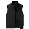 Men's Vests Fleeced Clothing Autumn Winter Men Plush Thick Warm Waistcoat Multi-pocket Sleeveless Jacket Fashion Casual Vest Male