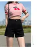 Women's Jeans Waist Shorts Black Spice Retro Denim Look Sexy Fashoin Brand High Quality Arrivals Short Pant For Female