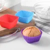 Backformen 6 Stcs Silikon Kuchenform Muffin Cupcake Formen DIY Dekoration Werkzeuge wiederverwendbare Geburtstagsfeier Hochzeitsdekorationen