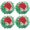 Accessoires de cheveux 10pcs 4,5 "Fleur de mousseline de Noël pour la coiffure pour bébé