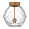 Lagerflaschen 200/380ml Glas Honig -Jar -Behälterspender mit Daucher und Deckel für den Küchenorganisator für Heimküchen