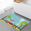 Tapijten kamperen auto strand cartoon bomen zee keuken portier slaapkamer badkamer vloer tapijt huis houd deur mat gebied tapijten huisdecoratie