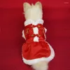 Hondenkleding Chinees Jaar kleding Kleed Vest Cat Yorkies Pomeranian Maltese Poodle Bichon Schnauzer kleding Kostuum Tang Pak