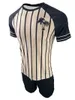 Testes masculinos 2024 Classic Stripe T-shirt Sports Casual Top Moda Summer Summer Sleeve Street Conjunto