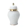 収納ボトル磁器ジンジャー瓶中国の花瓶付きリビングルーム飾りセラミック