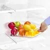 Bouteilles de rangement réfrigérateur organisateur bac en plastique déploiement en boîte de conception claire contenant des contenants alimentaires Articles