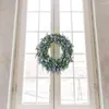 Decorative Flowers Artificial Wreath Door 17 Inch Lavender Spring Round For The Home Decor Front W6J5