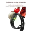 Braccialetti bracciale intelligente qw16 fitness sport orologio da polso a led impermeabili a led che gestisce il monitor della frequenza cardiaca per uomini donne