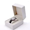 Watch Boxes Storage Box Rounded PU Leather Black And White Car Pillow