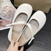 Casual Shoes Woman Shoe Elegant Female Footwear Shallow Mouth Round Toe Summer Dress Moccasin Lace-Up Solid Basic Leisure PU Flat