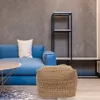 Kudde säte fotvstol kuddar pouf täcker bomullslinne dekorativa fyrkantiga säten matta