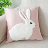 Pillow Home Decorative Pink Throw Pillowcase Case 3D Flower Cover Cute Plush Girl Heart Sofa Bedside