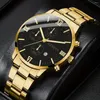 Montre-bracelets 2pcs / set Men's Fashion Business Casual Eyes Roman Digital Calendar Steel Band Quartz Watch Bracelet en alliage de luxe