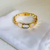 Hochwertige luxuriöse goldplatte Armbanddesigner-Designs Charming Armband Geschenke für Frauen Neues modisches Luxusarmband mit Kasten exquisite Geschenke