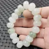 Strand Tian Shan Cui abacus emerald green Jade Bugle Beads Мужские и женские браслеты