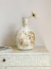 Vase Ahunderjiaz Light Luxury Golden Shell Art Vase手作りのデスクトップフラワーアレンジメントクリエイティブハイエンドのホームデコレーション