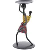 Candele Luci da tè Abstract Sculpture Stand Horter Decor personalizzato Tabletop portatile Figurina africana votiva