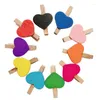 Decorazione per feste 10 pezzi di stelle color sfuse Love Wooden Clip con abbigliamento PO Clips Clip per la casa