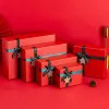 Kerst Red Gift Wrap Box Valentijnsdag rechthoek PACKING PAPIER DOXS VERJAARDAG PARTY MOEDER DAGEN FESTIVAL GIFTEN CASE TH1373