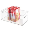 Opslagflessen plastic koelkast vriezer bakken organisator 14,5 "x 8" 6 "duidelijke containers voedsel