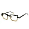 Spinner optische Brille für Männer Frauen Retro Designer Modeblatt Acetat Rahmen detaillierte Elastizität Square Style Anti-Blau-Lichtlinsenplatte mit Box